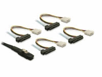 Delock Cable mini SAS 26pin -> 4x SAS 29 pin (SFF 8086 SFF 8482 + Power) 50cm (83065) Delock Cable mini SAS 26pin -> 4x SAS 29 pin (SFF 8086 SFF 8482 + Power) 50cm (83065)
